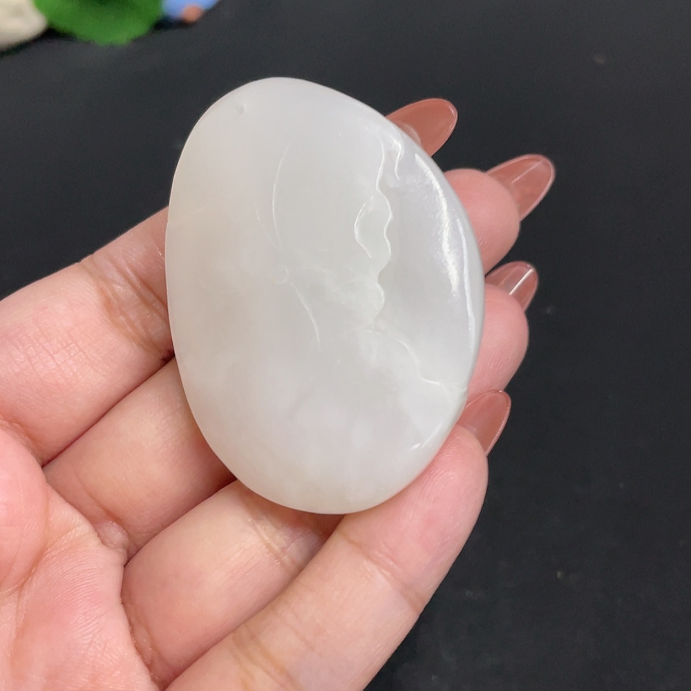 H34011574 Hetian Jade Pendant - Flourishing Prosperity - Total Weight Approx. 49.7g