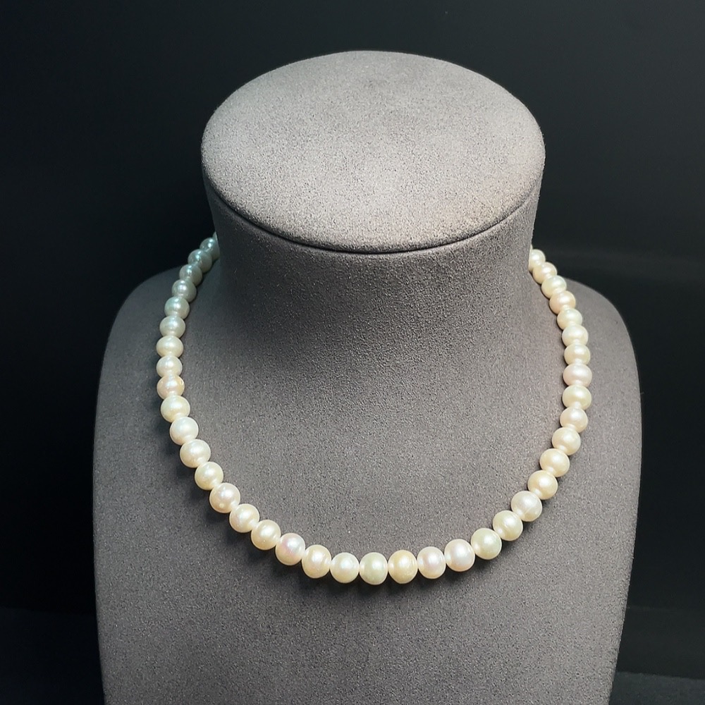 C34008856 Pearl Strand Non-Gold Total Weight Approx. 37.14g Size 6.9-8.8mm