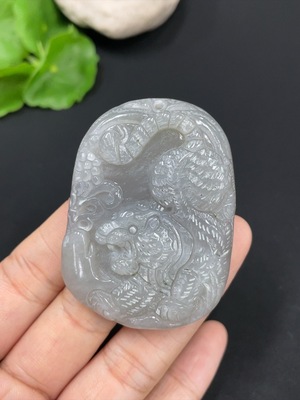 H28284837 Hetian Jade Pendant Tiger Total Weight Approx. 39.7g