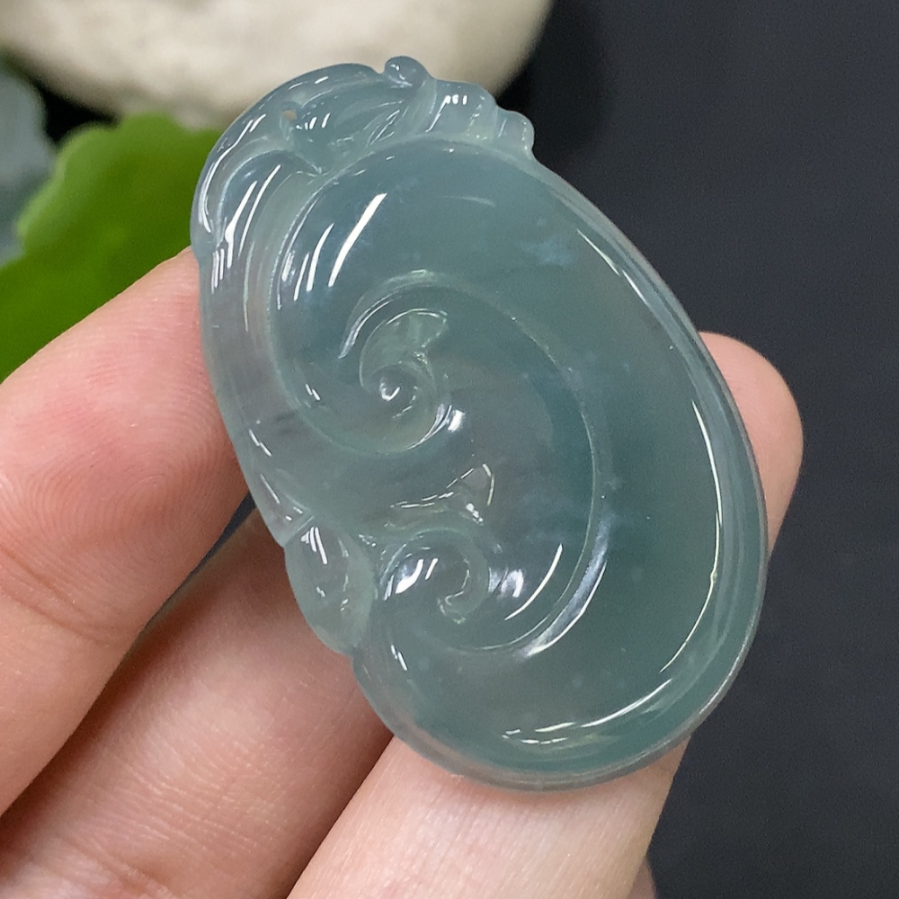 F28249373 Jadeite Pendant Total Weight Approx.8.54g Ruyi