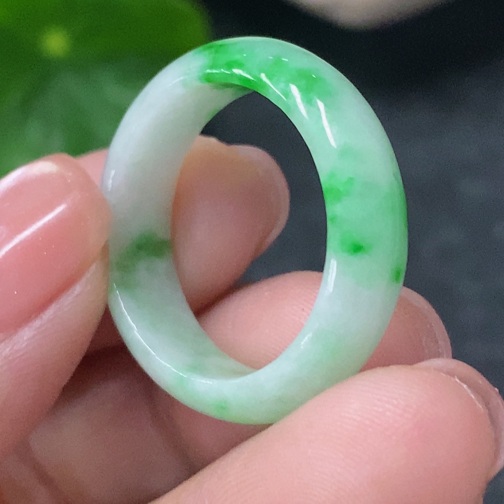 F34010138 Jadeite Ring Size 17.5 Total Weight Approx. 3.12g
