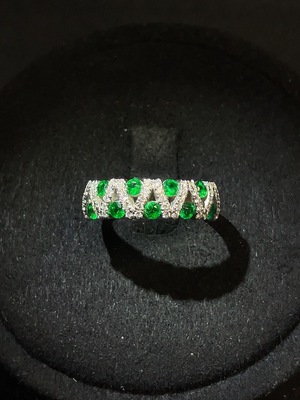 C34008745 18K Emerald Ring Clarity Enhanced Total Weight Approx. 3.51g Size 12 Stone Approx. 1.7mm