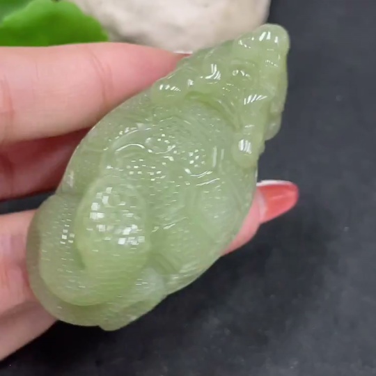 H34053209 Hetian Jade Pendant  Dragon Turtle  Total Weight Approx. 80.3g