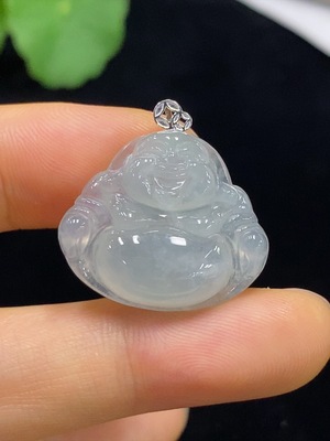 F34976038 Jadeite Buddha Pendant 18k Total Weight Approx. 4.25g