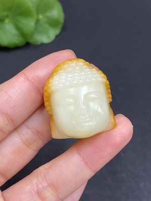 H33880137 Hetian Jade Pendant Buddha Total Weight Approx. 21.3g Undetermined Skin Color Origin