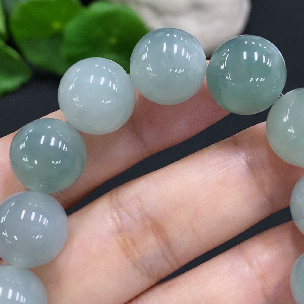F33905248 Jadeite Bead Necklace Approx. 13mm Total Weight Approx. 52.3g