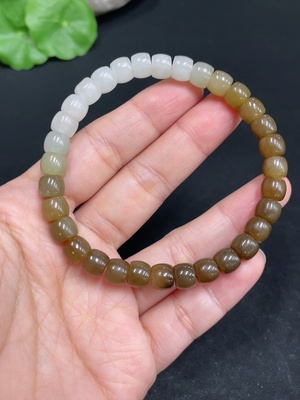 H34072098 Hetian Jade Bracelet, approx. 6.7mm, total weight approx. 17.7g