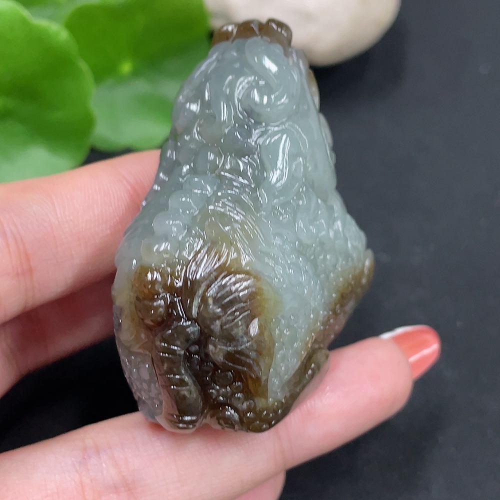 H34027578 Hetian Jade Pendant, Auspicious Beast, Total Weight: Approx. 85.8g