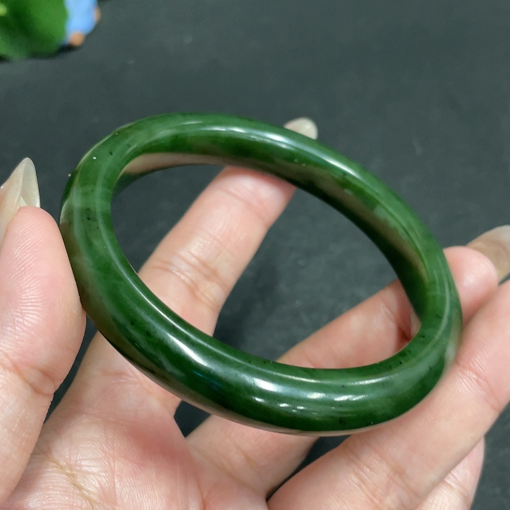 H30552160 Hetian Jade Round Bracelet Size 59.9 Total Weight Approx. 49.7g