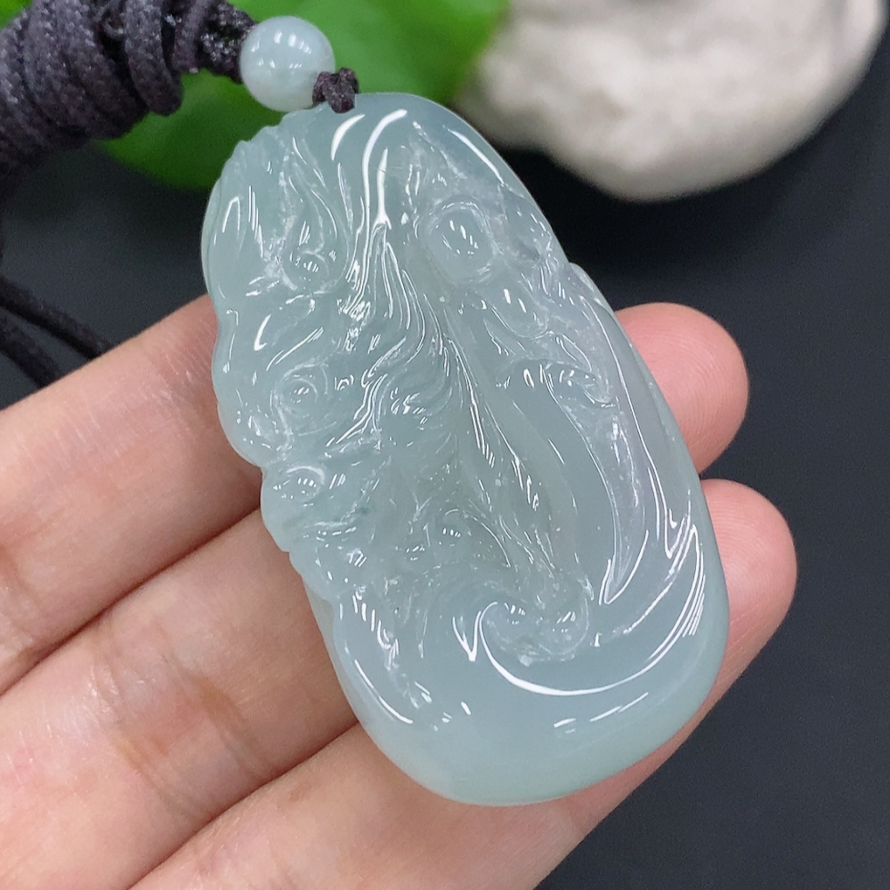 F29434019 Jadeite Pendant Total Weight Including Rope Approximately 27.2g