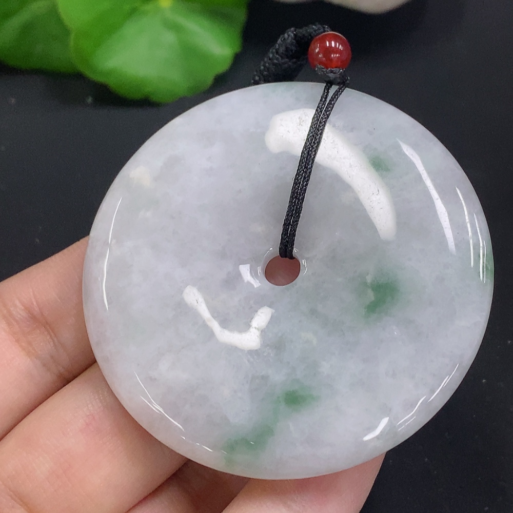 F32701065 JadeitePeace Knot (Total Weight with Cord: Approx. 50.1g)