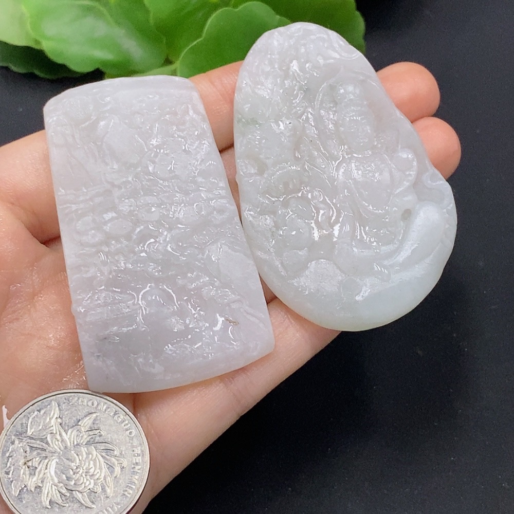 F28201048 Jadeite Pendant Semi-finished