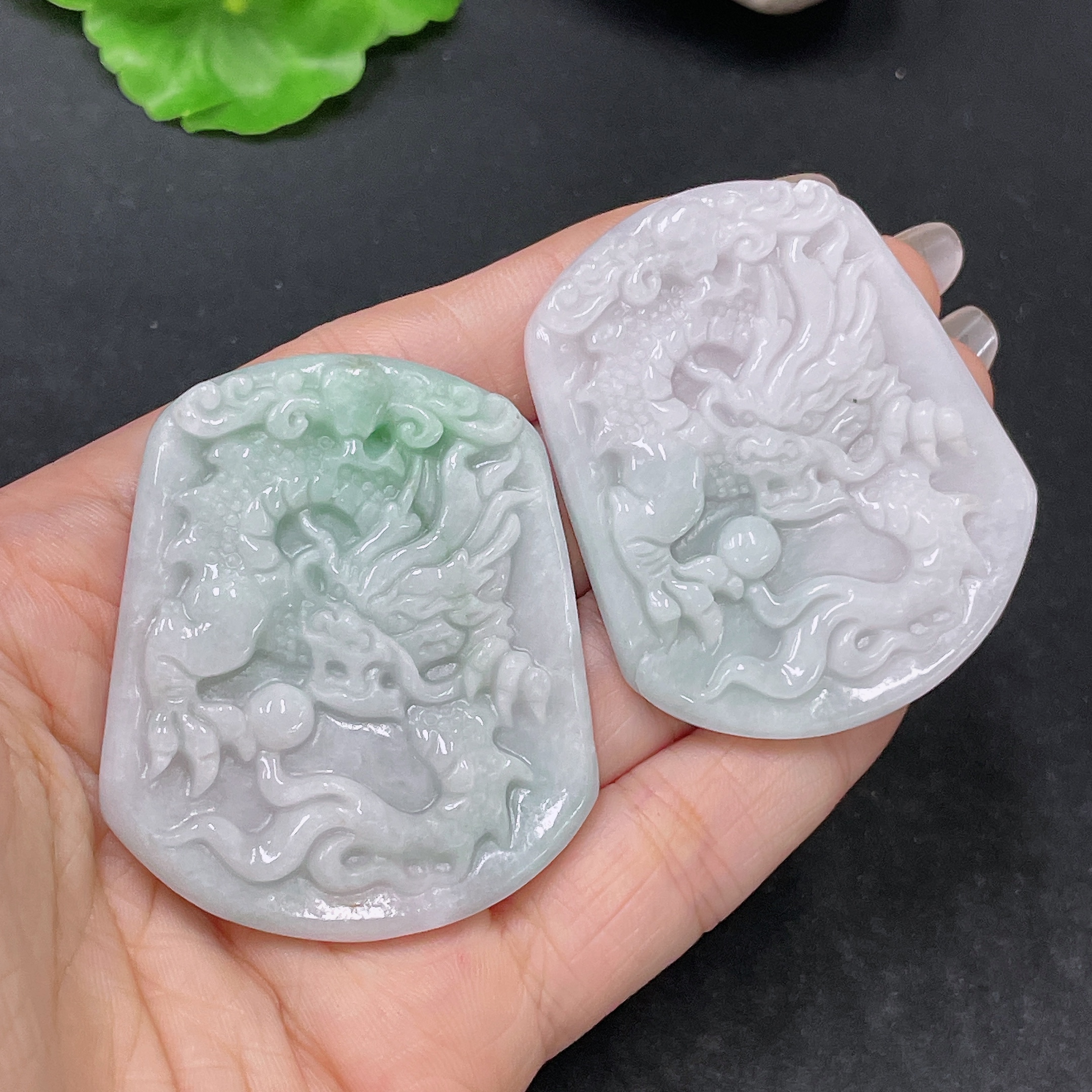 F35137957 Jadeite Dragon Pendant Sell as a Lot