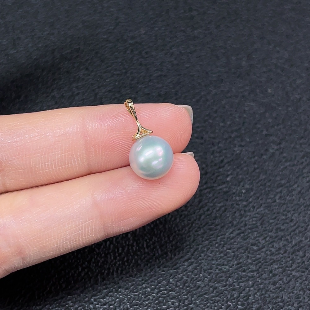 C34950227 18K Seawater Pearl Pendant, Color Origin Undetermined, Total Weight Approx. 1.23g, Size Around 8.5mm