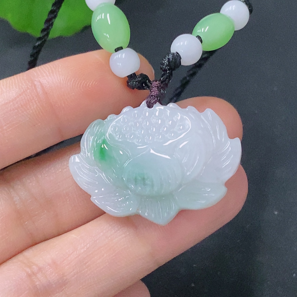 F30507941 Jadeite Pendant Lotus