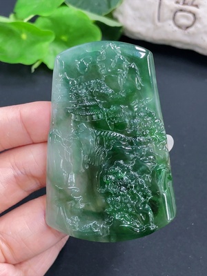 F42970695 翡翠挂件 山水 货品总重约34.3g