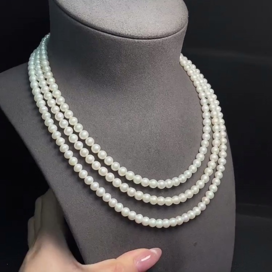 C34993165 Pearl Necklace Non-Gold Total Weight Approx. 81.50g Size About 6.3mm