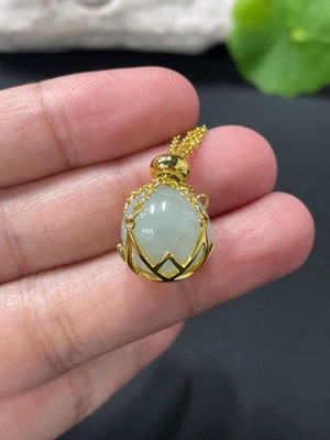 F29330216 Jadeite Bead Setting Approximately 13mm Total Weight About 5.4g Non-Gold Setting