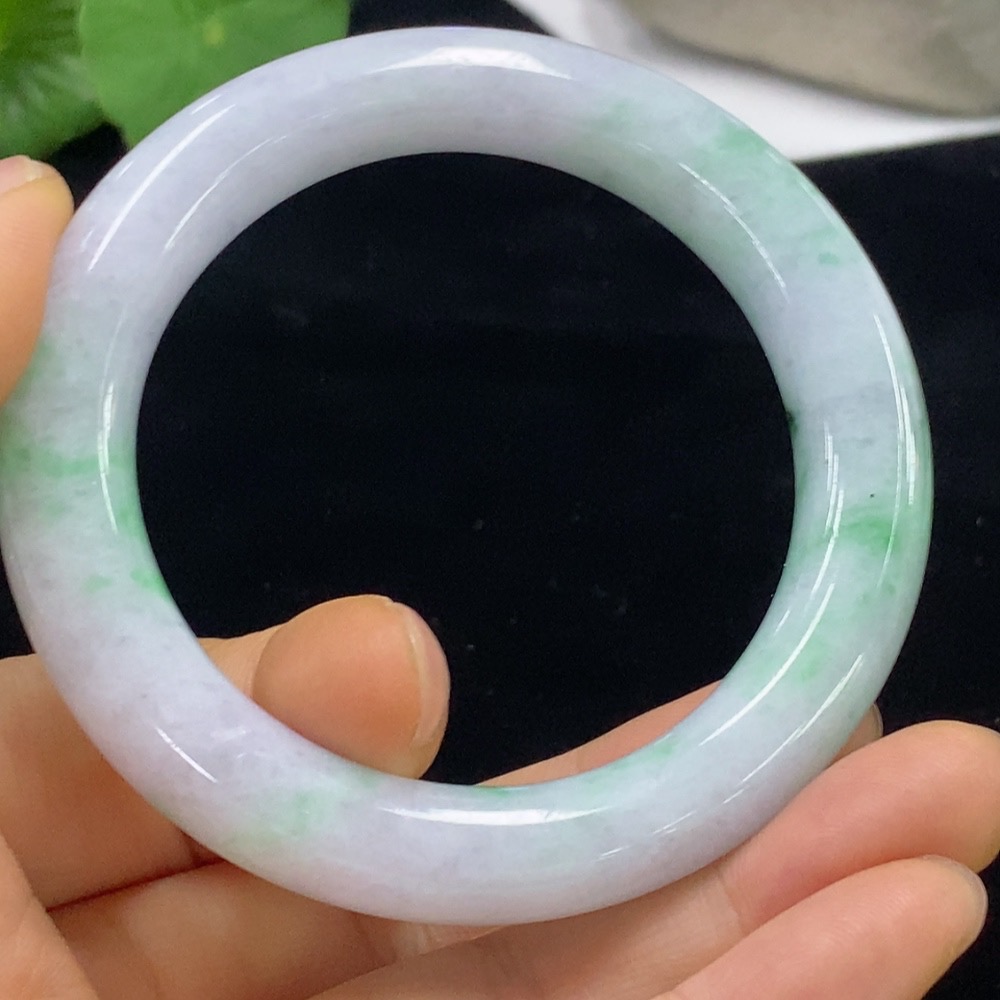F32803656 Jadeite Round Bangle Size 53 Total Weight Approx. 59.51g