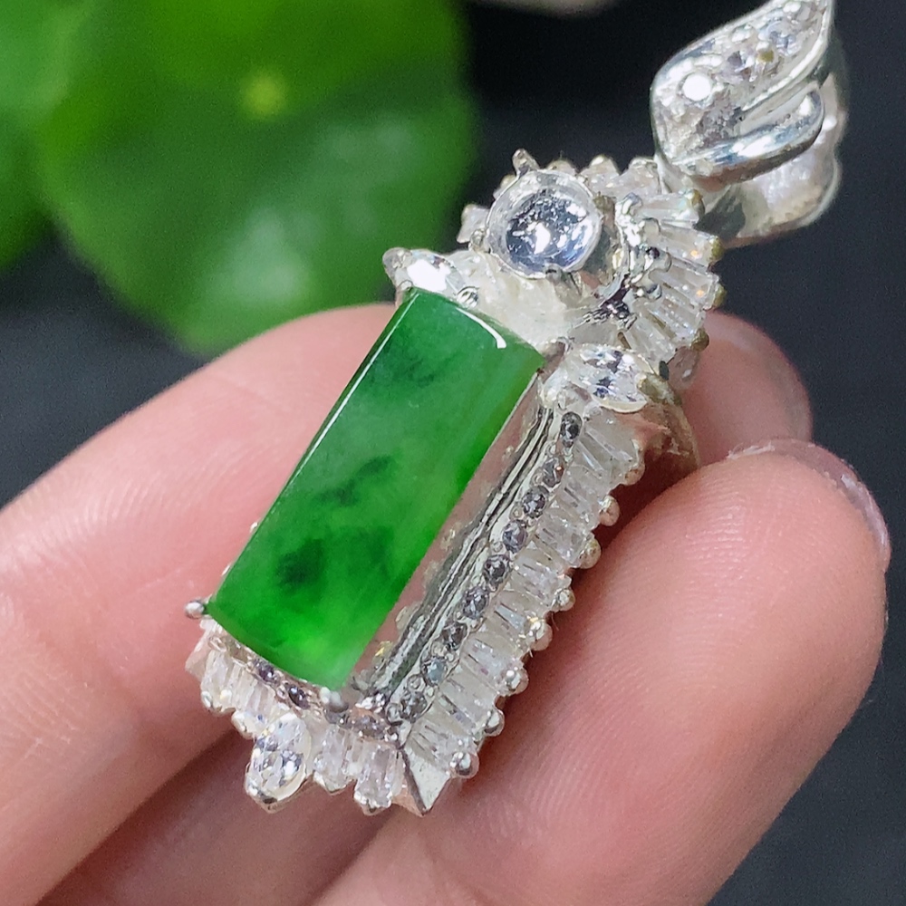 F35088666 Jadeite Inlaid Piece Non-Gold Inlaid Total Weight Approximately 14.1g