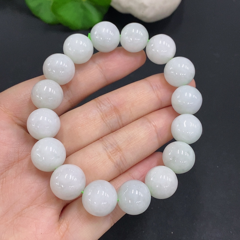 F29435084 Jadeite Bead Necklace approx. 12.8mm total weight approx. 58.9g