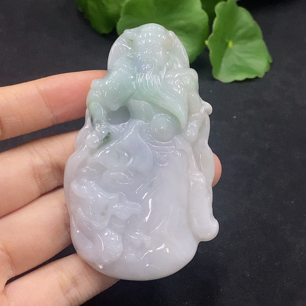 F30514588 JadeiteGuan Gong Pendant