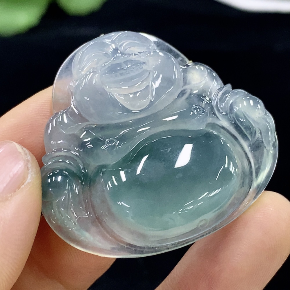 F32731998 Jadeite Buddha Pendant Total Weight Approx. 17.1g