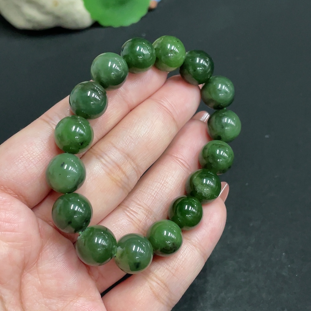H34004426 Hetian Jade Bracelet Approx. 11.4mm Total Weight Approx. 40.4g
