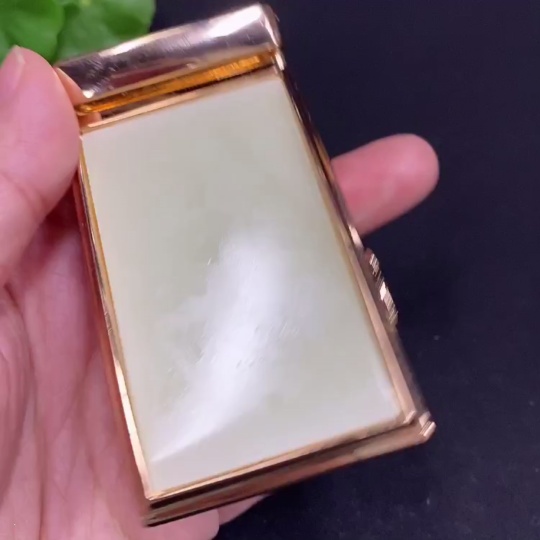 H32813753 Hetian Jade Belt Buckle Non-Gold Inlaid Total Weight Approx. 104.4g