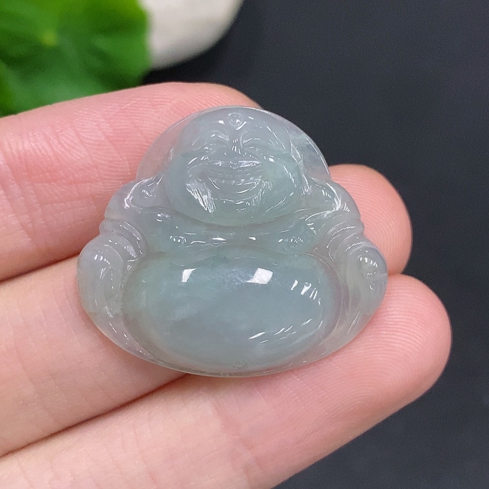F33906564 Jadeite Buddha Pendant, Total Weight Approx. 5.1g