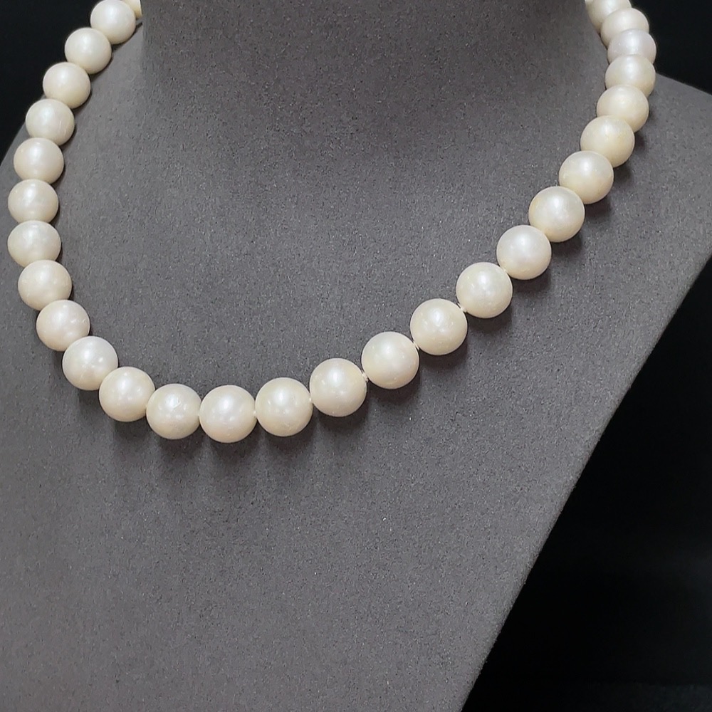 C34989596 Pearl Beaded Necklace Non-Gold Total Weight Approx. 70.1g Size 10.4-11mm