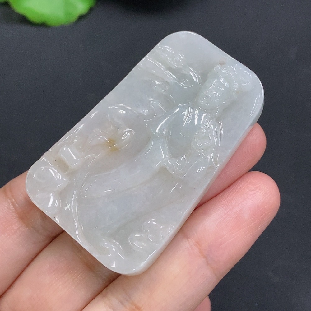 F26973247 Jadeite Guanyin Pendant, Total Weight Approximately 28g