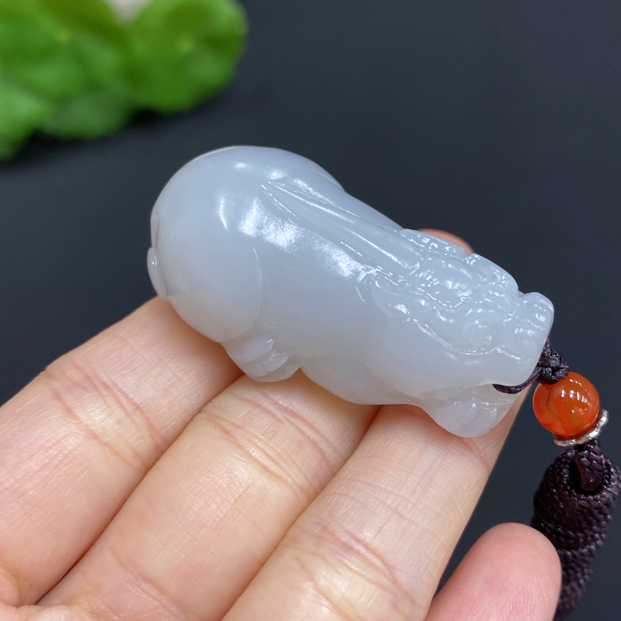 H29406229 Hetian Jade Pendant Pi Xiu Total Weight (with rope) 29.5g