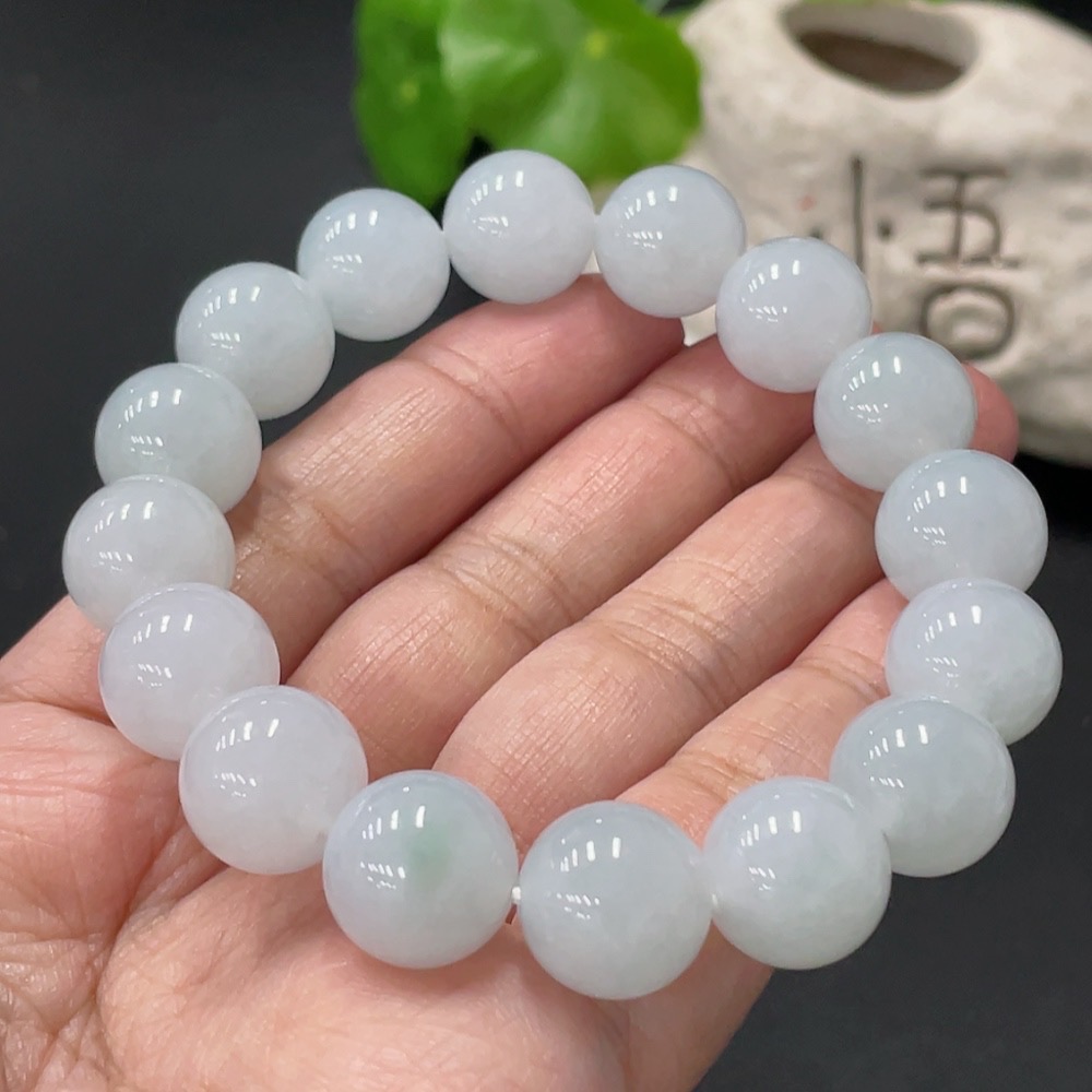 F34018869 Jadeite Bracelet Card 12.7mm Approx. Total Weight About 57.7g