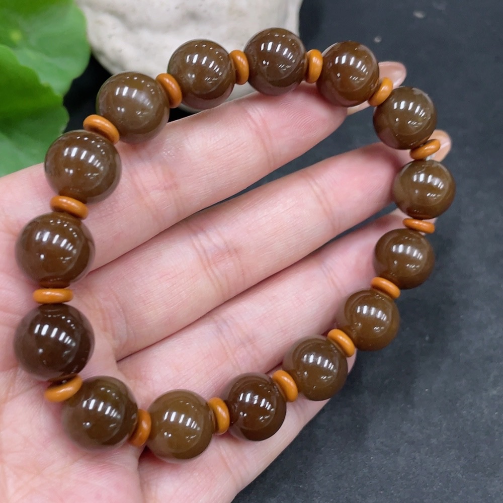 H32797653 Hetian Jade Bracelet, Approx.11.6mm, Total Weight Approx.40.6g, Beads Not Hetian Jade
