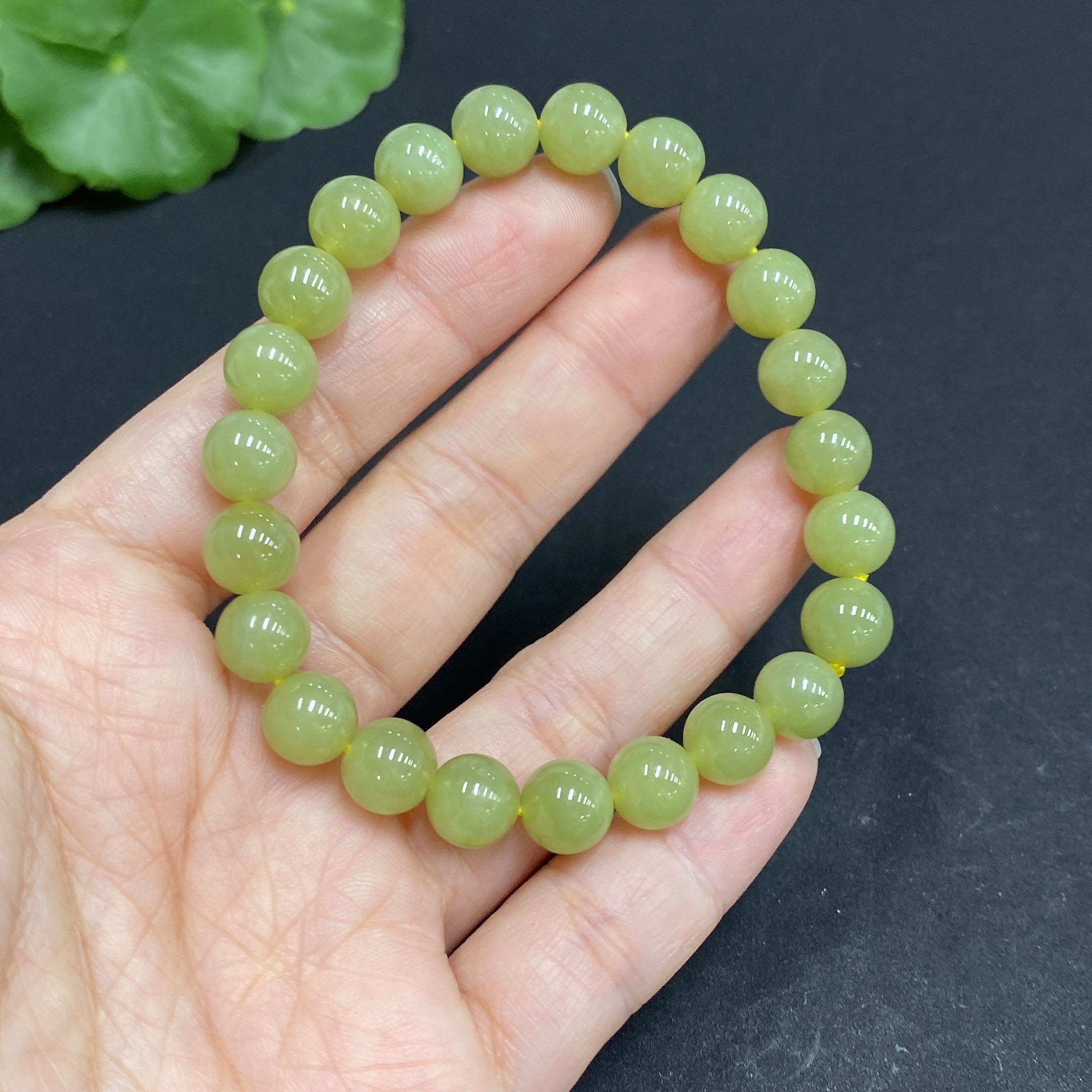 H34969927 Hetian Jade Bracelet Approx.8mm Total Weight Approx.18.3g