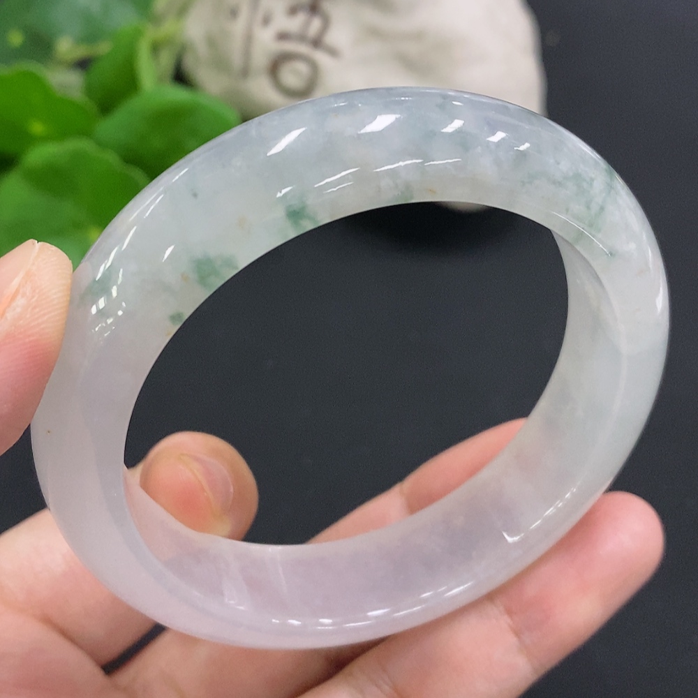 F31647777 Jadeite Round Bracelet Size 55.7 Total Weight Approx. 63.7g