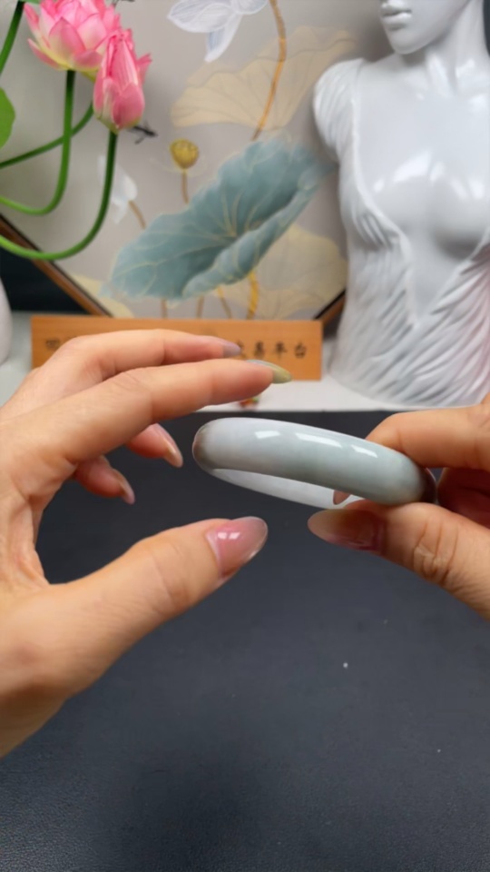 F29335470 Jadeite Round Bangle Size 54.8 Total Weight Approx. 63.26g