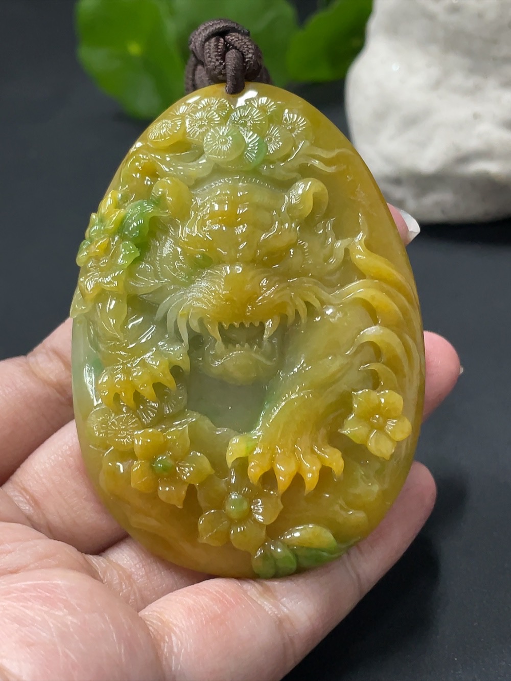 F18032143 Jadeite Tiger Pendant, Color Origin Undetermined, Total Weight 61.724g