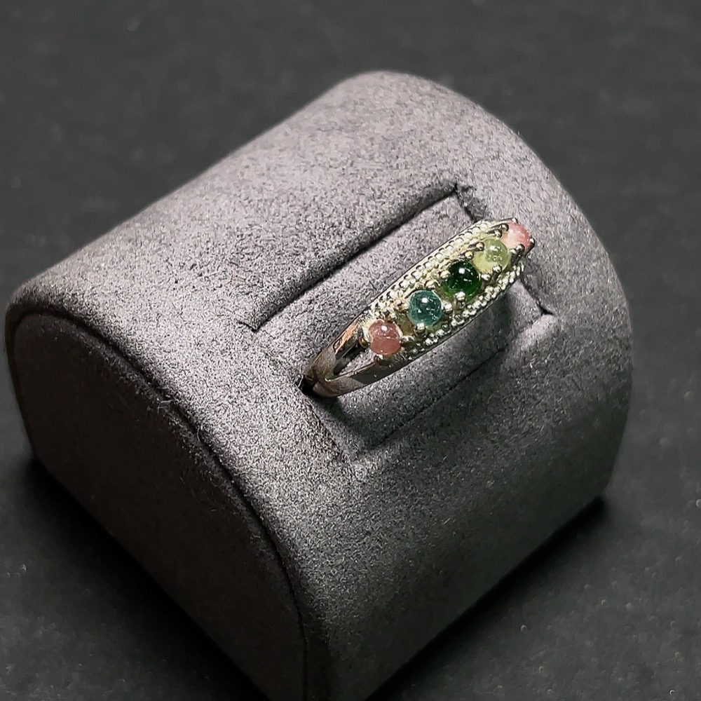 C28218308 Tourmaline Ring Non-gold Setting Adjustable Total Weight Approx. 2.4g