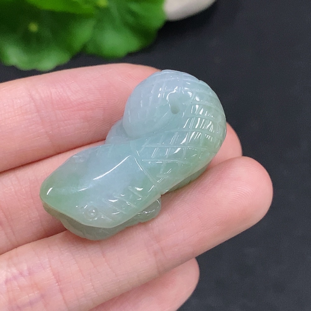 F35077926 Jadeite Flying Snake Pendant Total Weight Approx. 17.1g