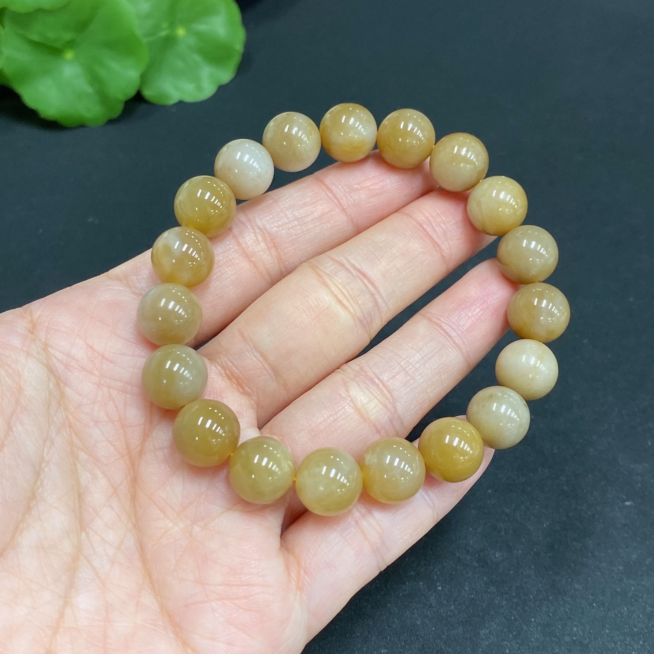 H34014030 Hetian Jade Bracelet Approx. 9.7mm Total Weight Approx. 28.5g
