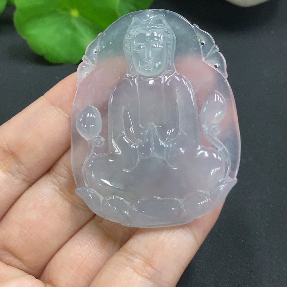 F30528549 Jadeite Guanyin Pendant, Total Weight Approx. 16.6g