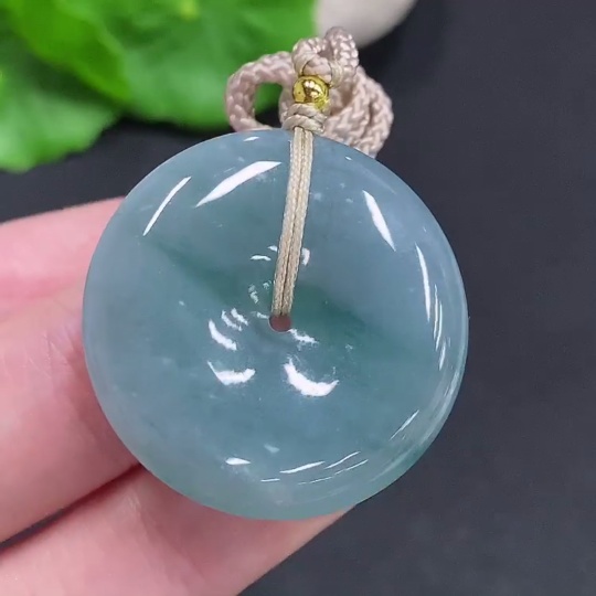 F31645730 Jadeite Safety Pendant Total Weight Approx. 11.8g (Including String Weight)