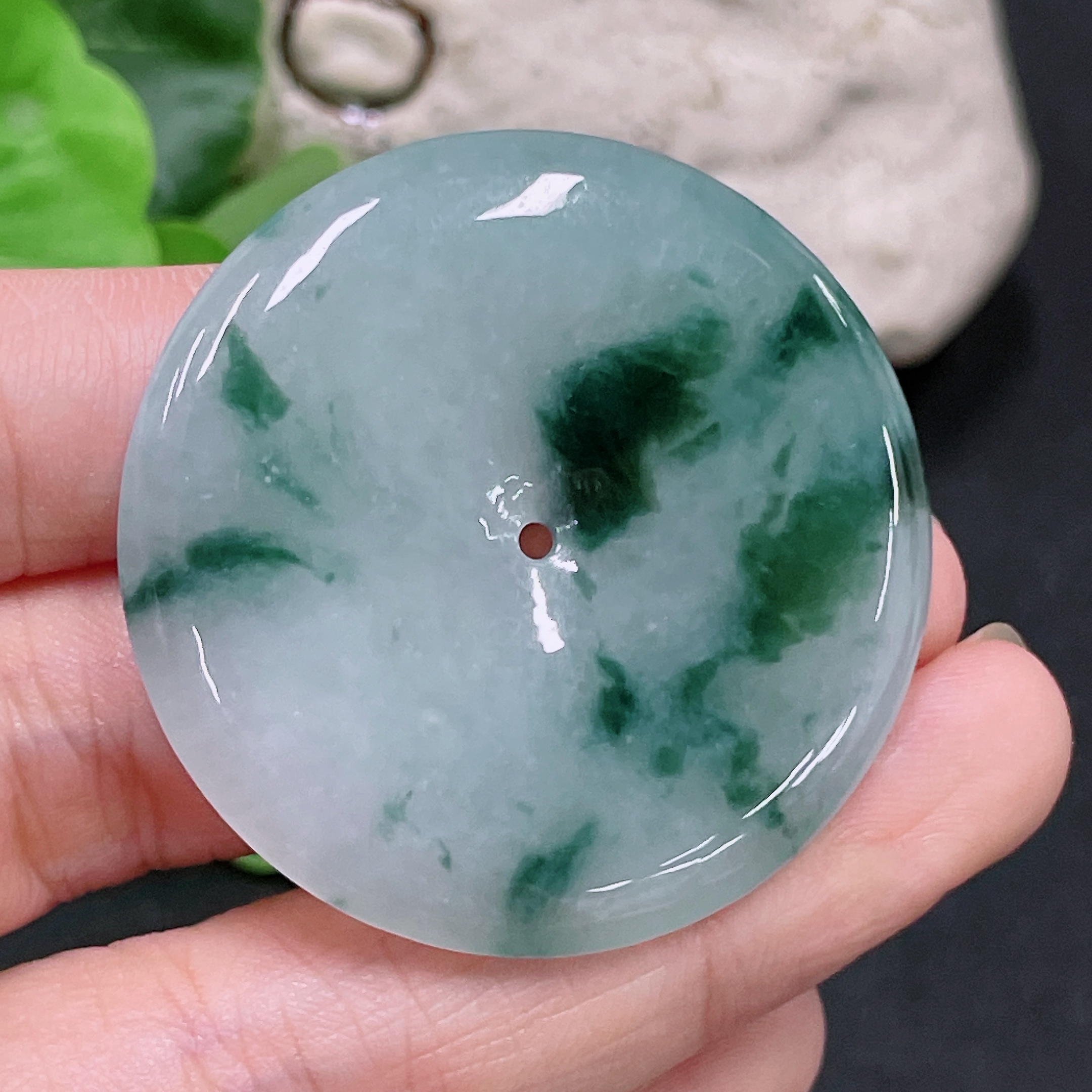 F33920248 Jadeite Safety Buckle Total Weight Approximately 19.6g