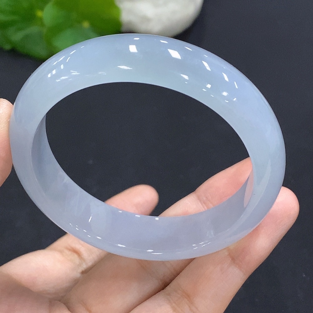 F28231836 Jadeite Round Bangle Size 54.6 Total Weight Approx. 54.3g