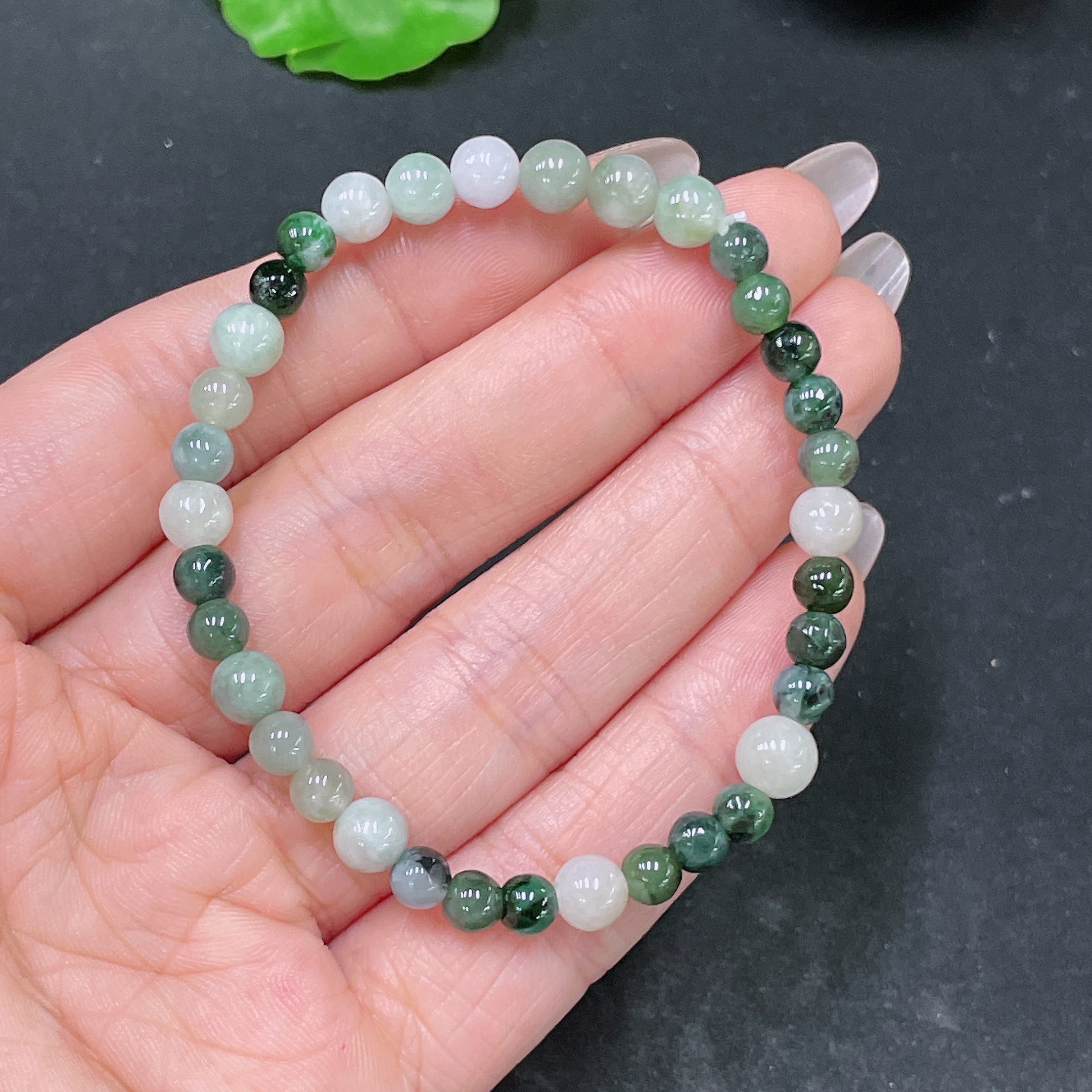 F35105728 Jadeite Bracelet Total Weight Approx. 9.3g Size 6mm