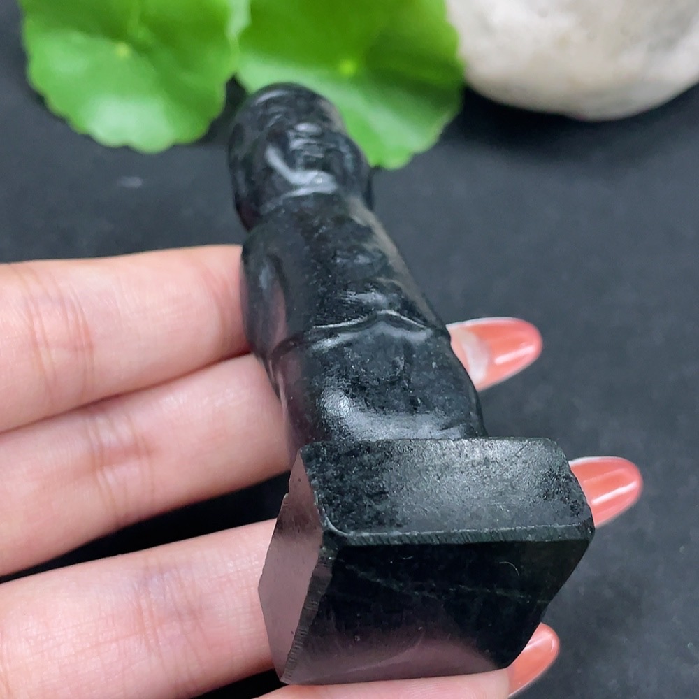 H35084232 Hetian Jade Ornament Shopkeeper Color Origin Undetermined Contains Other Mineral Components Total Weight Approximately 80g