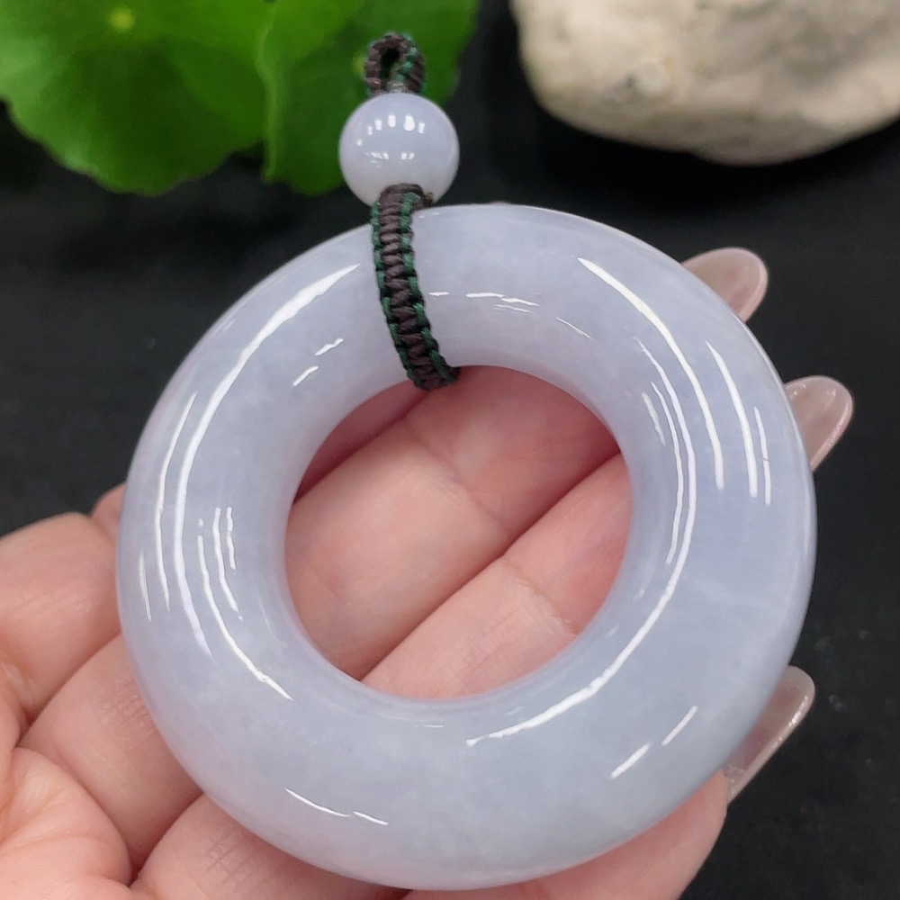 F35082483 Jadeite Safety Ring Pendant, Total Weight approx. 59.6g