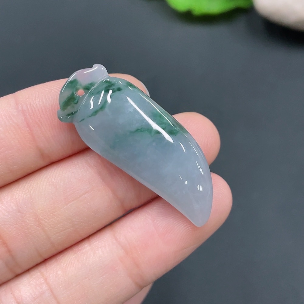 F22538009 Jadeite Auspicious Melon Pendant Total Weight 6.266g